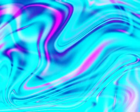 Vibrant digital abstract artwork with fluid wavy lines in neon Stock Photos