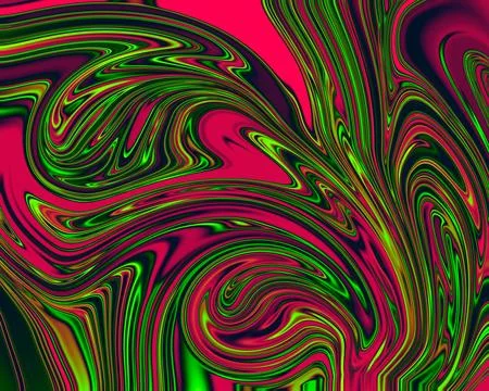 Vibrant digital abstract artwork with fluid wavy lines in neon Stock Photos