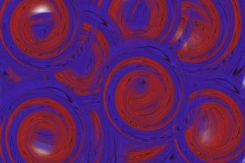 A vibrant digital abstract backdrop composed of overlapping circular swirls.. 스톡 일러스트