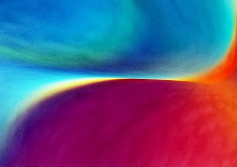 A vibrant digital abstract background featuring a sweeping landscape of flu.. Stock Illustration