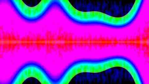 Vibrant digital abstract equalizer wave background flowing gradient spectru.. Stock Footage 336882833