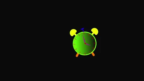 Vibrant Digital Alarm Clock Illustration Stock Footage 332824399