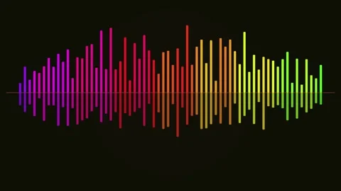 Vibrant Digital Audio Equalizer Displaying Dynamic Sound Waves with Colorfu.. 库存影片 339202805