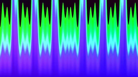 Vibrant digital audio equalizer wave background loop, pulsing neon purple a.. Stock Footage 336882853