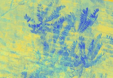 Vibrant digital backdrop featuring a bright yellow and lime green brick wal.. Stock Illustration