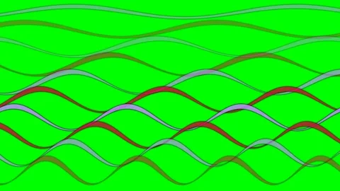 A vibrant digital background featuring multiple overlapping colorful sine wav Stock Footage 340268265