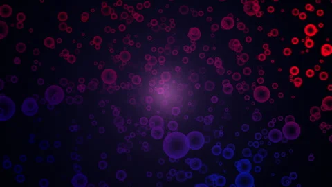 A vibrant digital background featuring red and blue particles on a dark backdrop Vidéo 278141028