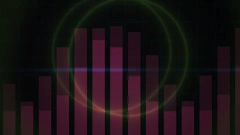 Vibrant Digital Bar Graph Animation. Stock Footage 340041894