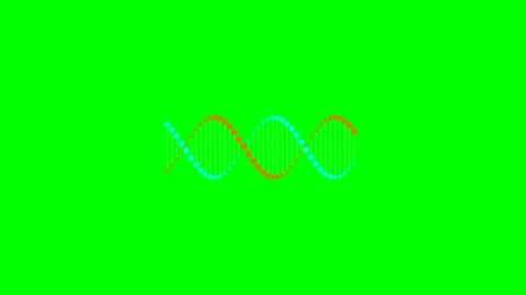A vibrant digital dna double helix structure isolated on a bright green bac.. Stock Footage 341823998