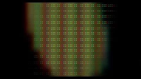 Vibrant digital DNA sequence data visualization on black Stock Footage 329270076