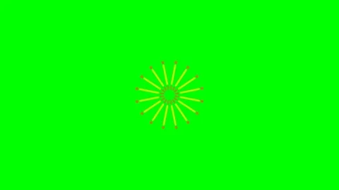 A vibrant digital firework burst animation isolated on a bright green screen Stock Footage 341821088