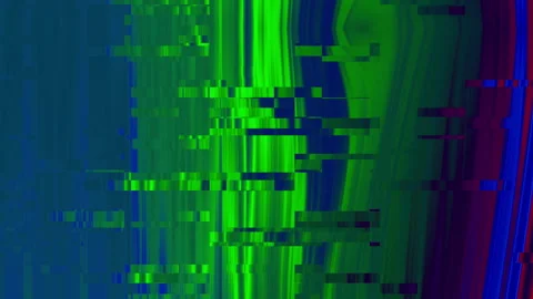 Vibrant digital glitch effect dominates the frame Stock Footage 338314650