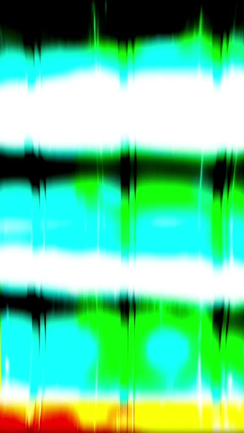 Vibrant digital glitch effect with horizontal color bands and abstract light Video stock 318610486
