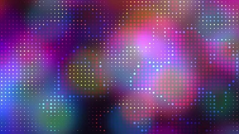 Vibrant digital halftone dot pattern pulsates and shifts with an energetic Stock Footage 348786279