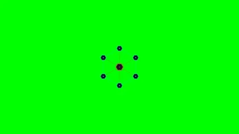 A vibrant digital hexagon pattern centered on a solid green background Stock Footage 340267963