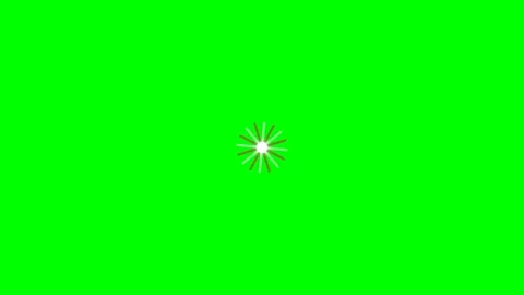 A vibrant digital loading icon spinning on a bright solid chroma green screen Stock Footage 340904433