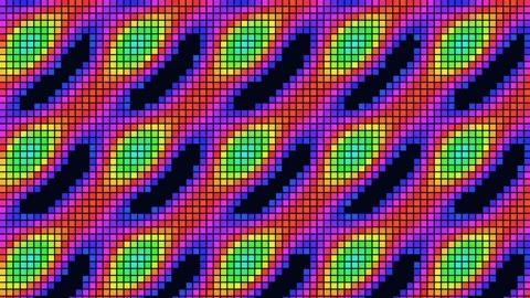 Vibrant digital pattern background with colorful geometric wavy lines abstr.. Stock Footage 342524812