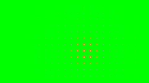 A vibrant digital pattern of yellow dots arranged on a bright green backgroun Stock Footage 340903271