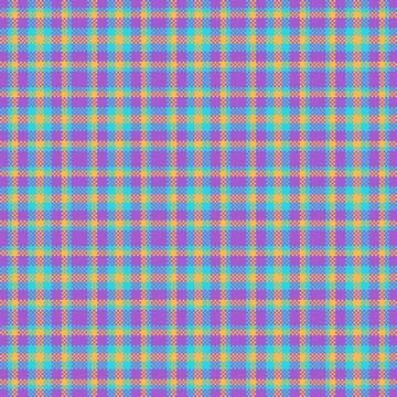 Vibrant digital plaid pattern with a retro pixel art style. This colorful g.. 库存插图