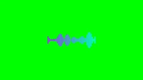 A vibrant digital sound wave visualization isolated on a bright green backg.. Stock Footage 340901511