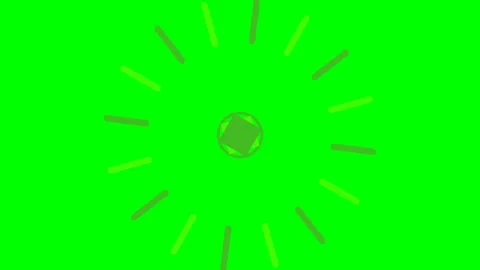 A vibrant digital sun icon set against a solid neon green background color Stock Footage 341839321
