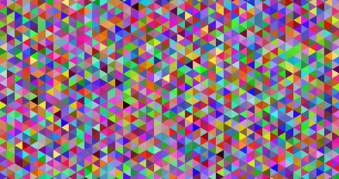 Vibrant Digital Triangle Mosaic Pattern Stock Footage 316918600