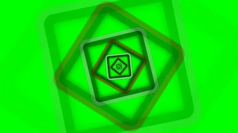 A vibrant digital tunnel created by repeating geometric square patterns Video stock 340268427