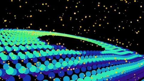 Vibrant Digital Wave Pattern with Neon Colors. Stock Footage 329501750