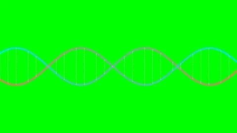 A vibrant dna helix structure isolated against a solid green screen backgroun Stock Footage 340267022