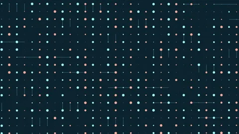Vibrant dot grid pattern seamlessly repeating dots in blue, pink, and red on a Stock Footage 255982795