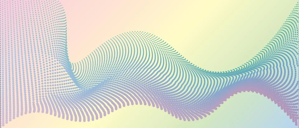 Vibrant dotted abstract wave vector illustration with modern and dynamic de.. Stock Illustration