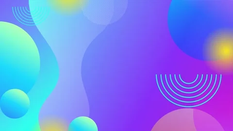 Vibrant dynamic background filled with abstract shapes and geometric elements Stock Footage 311612653