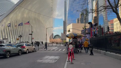A Vibrant Dynamic Cityscape Adjacent to One World Trade Center That Captures 動画素材 295073985