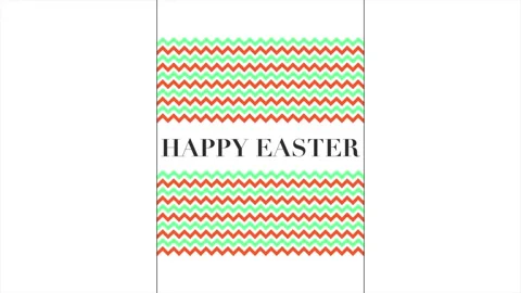 Vibrant easter banner with cheerful red and green chevron pattern Stock Footage 267014701