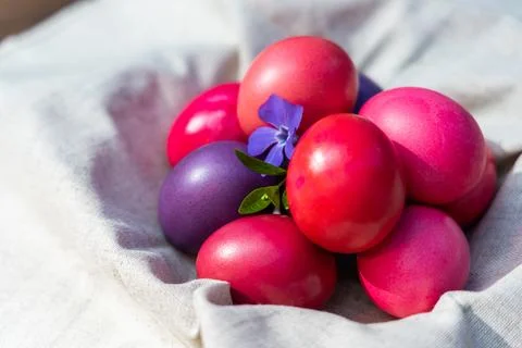 Vibrant Easter Egg Collection in a Bowl Stock Photos