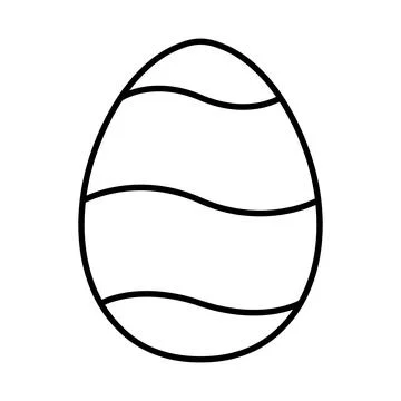 Vibrant Easter Egg Delight with Wavy Stripes Design Stock Illustration