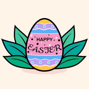 Vibrant easter egg Stock Illustration