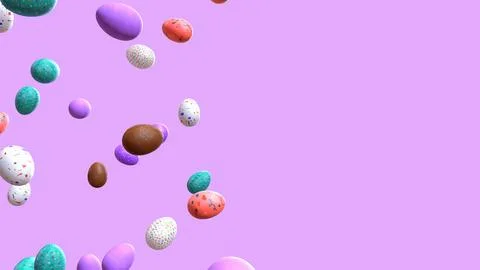 Vibrant Easter Eggs with copyspace Ilustración de archivo