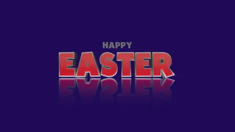 Vibrant Easter greetings reflect on serene blue waters Video stock 263698891