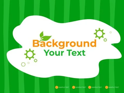 Vibrant Eco-Friendly Layout Featuring Swirling White Space and Gear Icons Stock Illustration