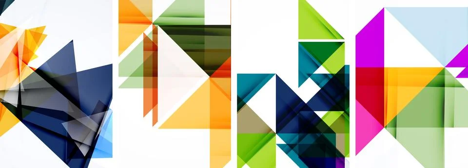 Vibrant electric blue triangles create a symmetrical pattern on a white canvas 스톡 일러스트
