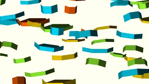 Vibrant Electric Citrus Hexagon Floating Elements Background Animation Video stock 341608954