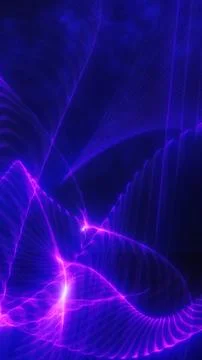 Vibrant electric purple wave structures forming dynamic light patterns across Illustrazione stock