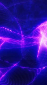 Vibrant electric purple wave structures forming dynamic light patterns acro.. Stock Illustration
