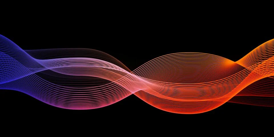Vibrant Electromagnetic Signals Stock Illustration