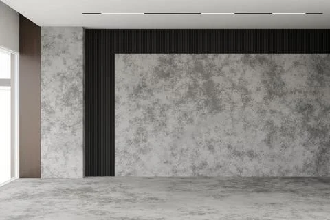 This vibrant empty interior room features a stylish textured wall and a spa.. 스톡 일러스트