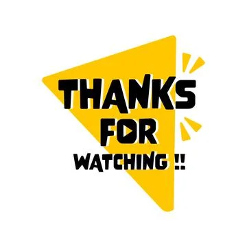 A vibrant end screen design vector with a "Thank You for Watching" message. Stock Illustration