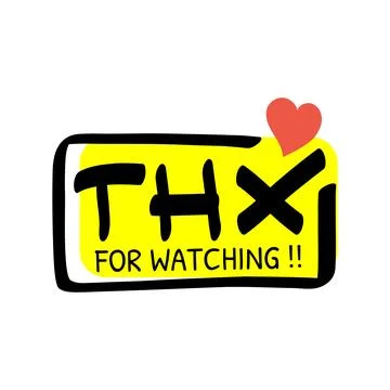 A vibrant end screen design vector with a "Thank You for Watching" message. Stock Illustration