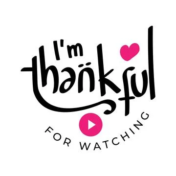 A vibrant end screen design vector with a "Thank You for Watching" message. Stock Illustration