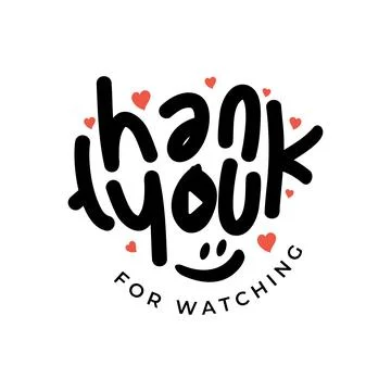A vibrant end screen design vector with a "Thank You for Watching" message. Stock Illustration